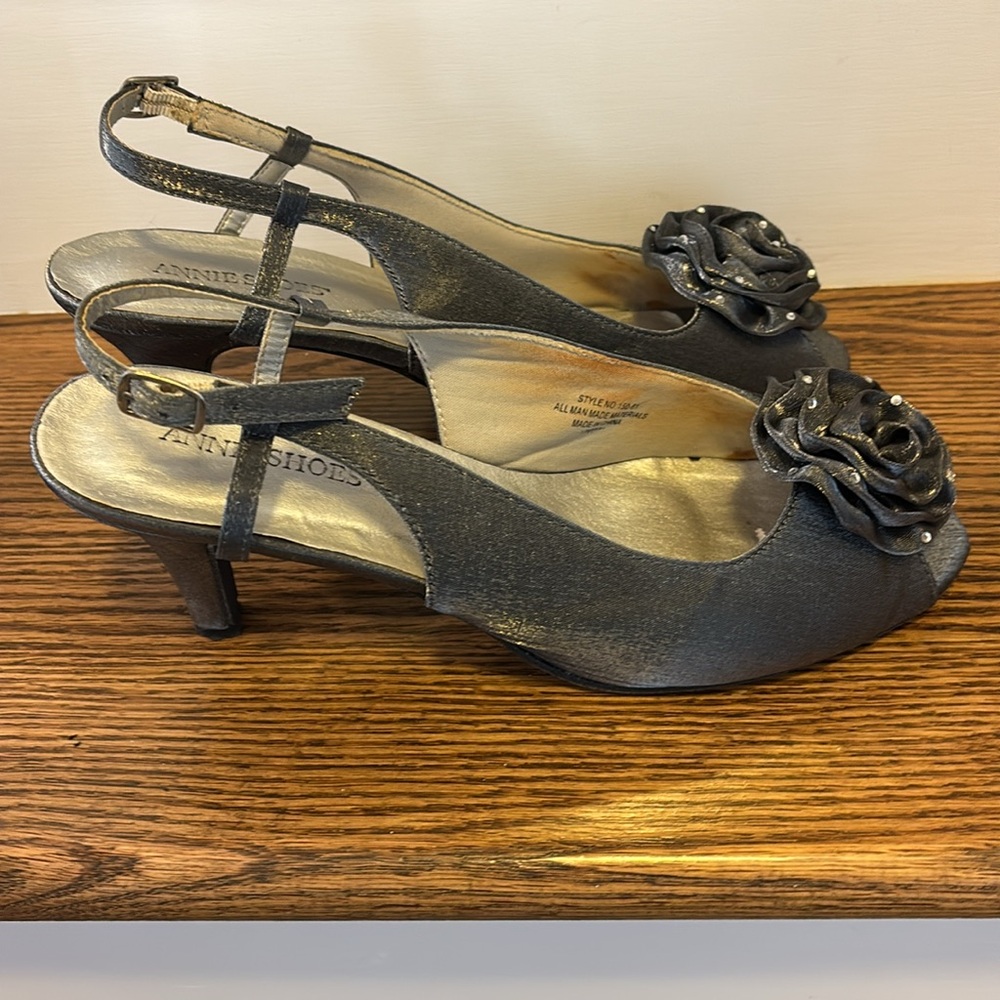 Annie Shoes Woman’s Satan Shies size 10W - Picture 3 of 7